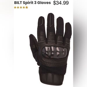 Bilt Spirit 3 Motorcycle gloves (leather with nice knuckle protection) size 2XL